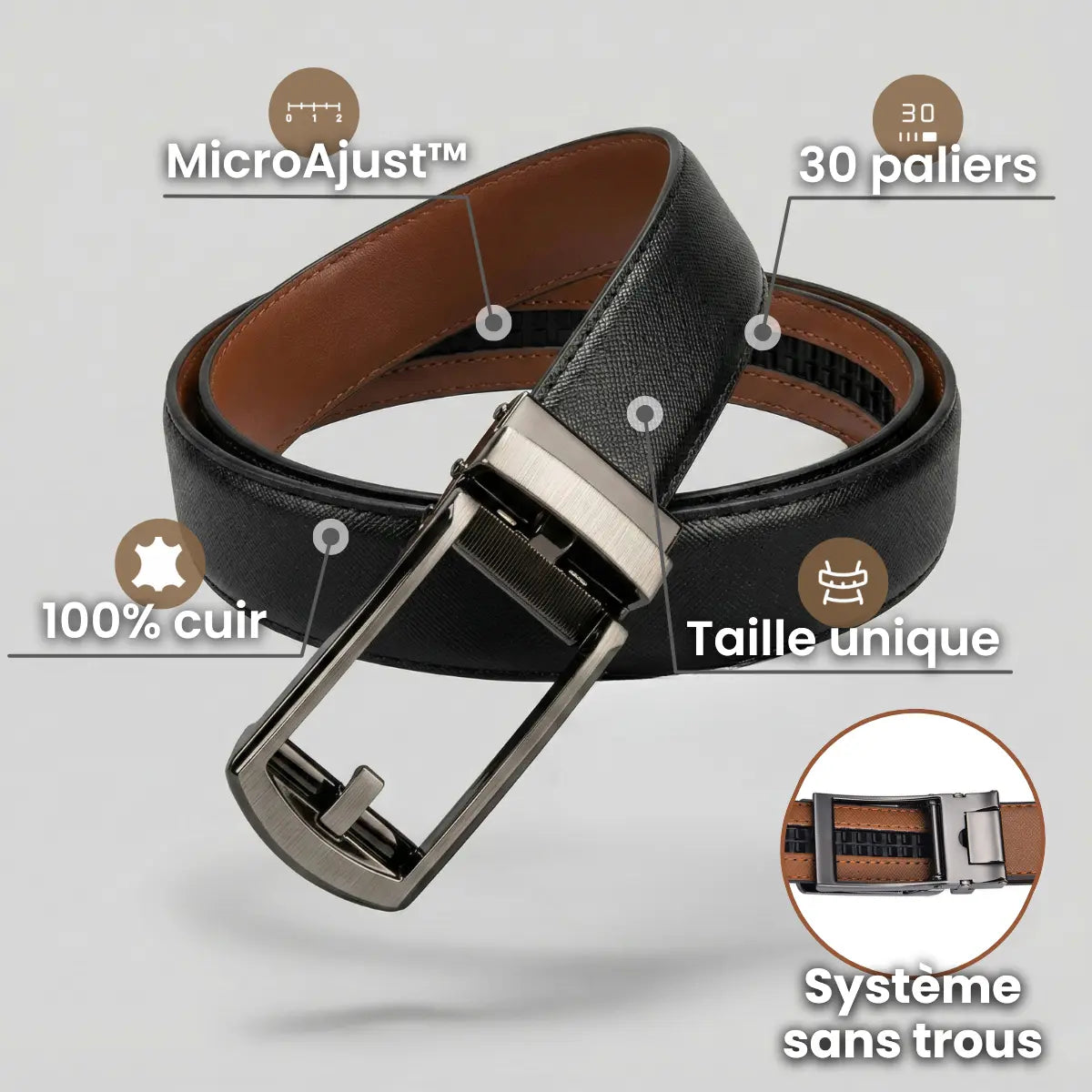 Ceinture sans trou MicroAjust