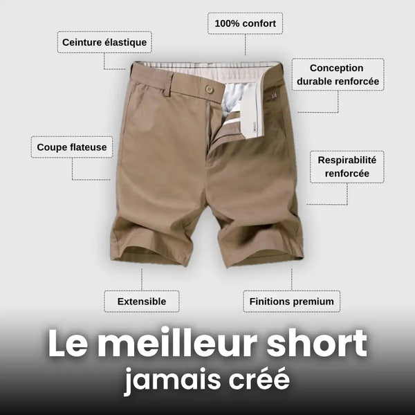 Short en coton extensible MorphoFit