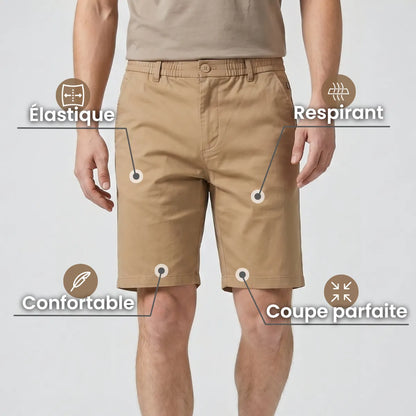 Short en coton extensible MorphoFit