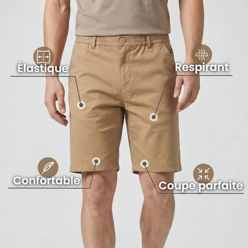 Short en coton extensible MorphoFit